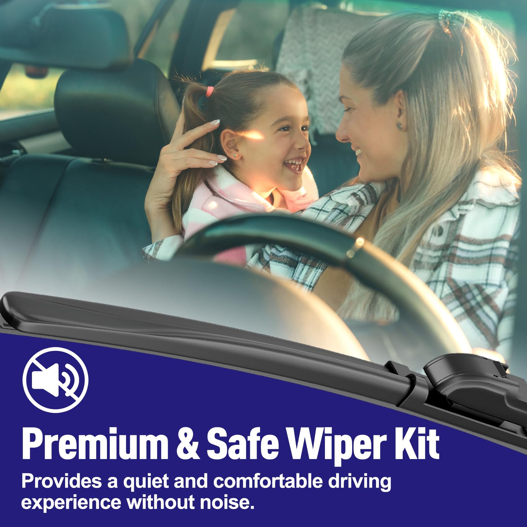 AJK silicone wiper blades with beam curvature provide uniform pressure