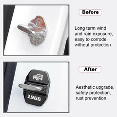 AJLOTMO stainless steel door lock cover protects latches from daily wear.
