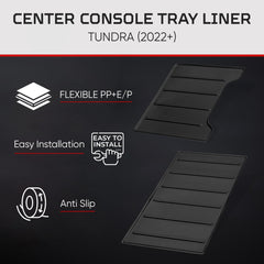 AJT DESIGN OEM-style center-console liner for a seamless look.