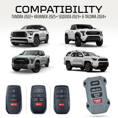AJT DESIGN Tacoma 2024 replacement fob back view shows durable shell