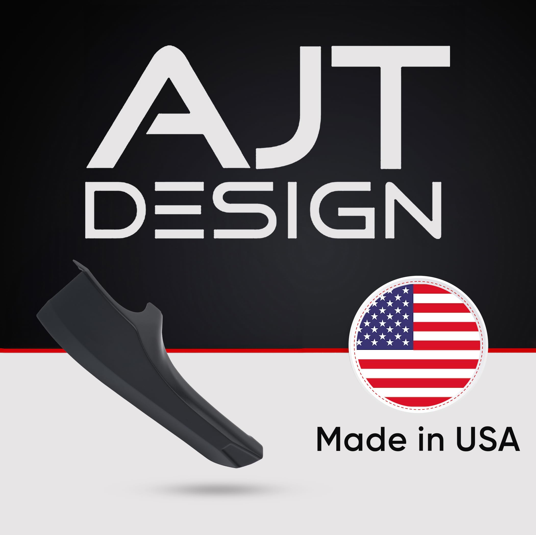 AJT DESIGN Tacoma door handle cover close-up in black shows durable ABS