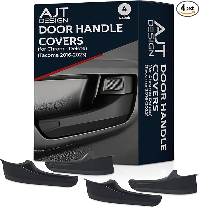 AJT DESIGN Tacoma door handle cover front-left in black protects against scratches