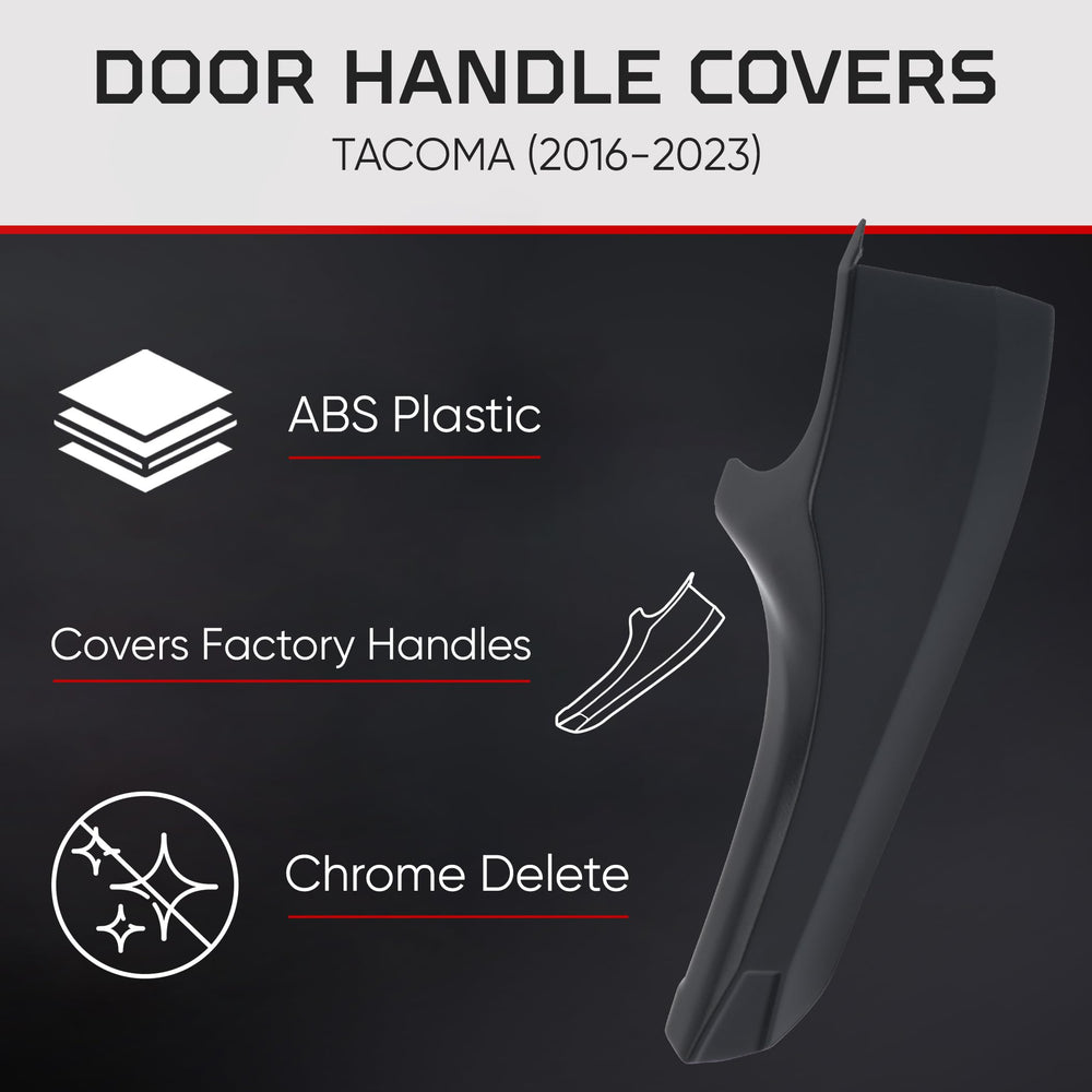 AJT DESIGN Tacoma door handle cover rear-right in black blends with OEM trim