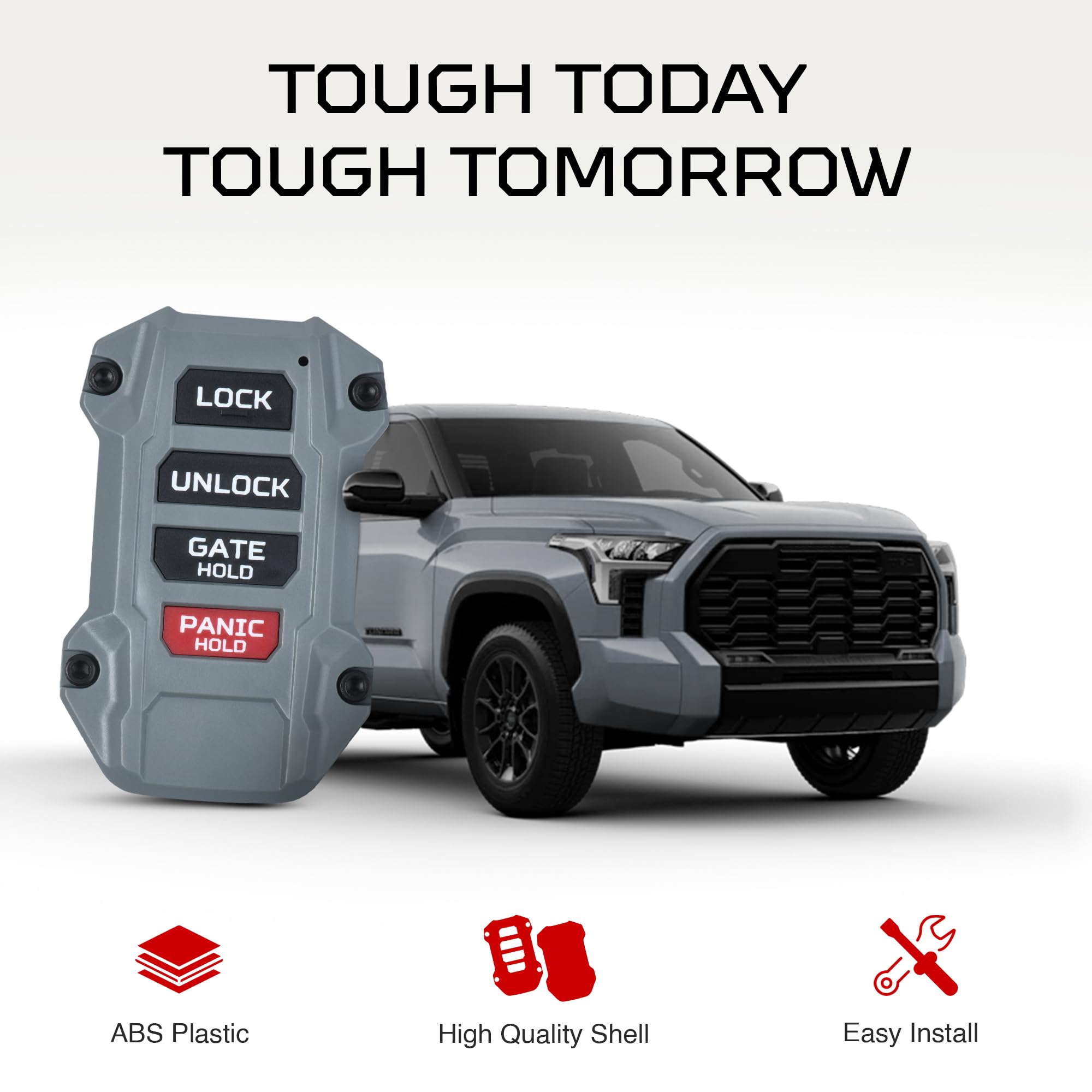 AJT DESIGN Tundra 2022 replacement fob front view highlights precise fit