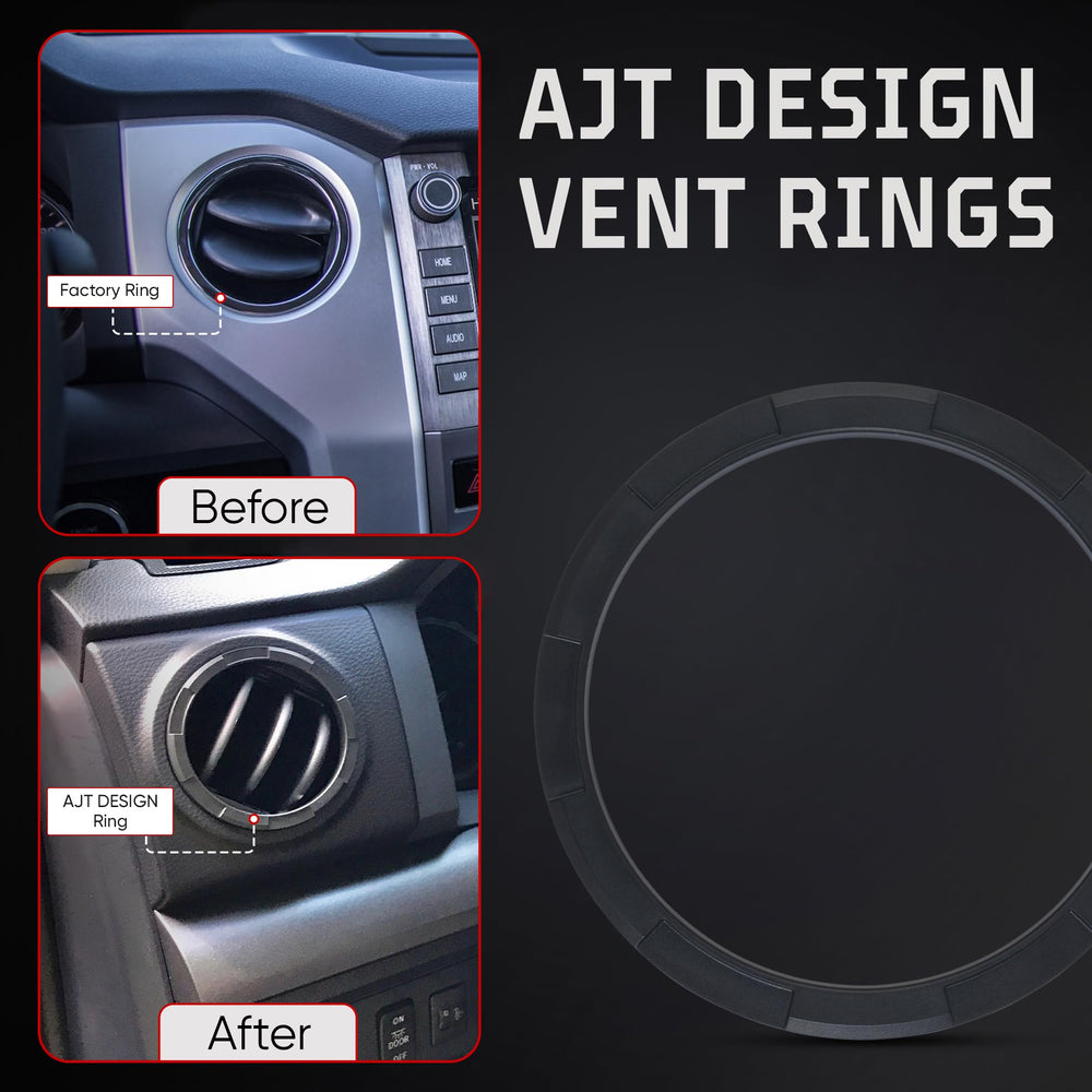 AJT DESIGN Tundra vent ring dashboard-fit example showing seamless integration.