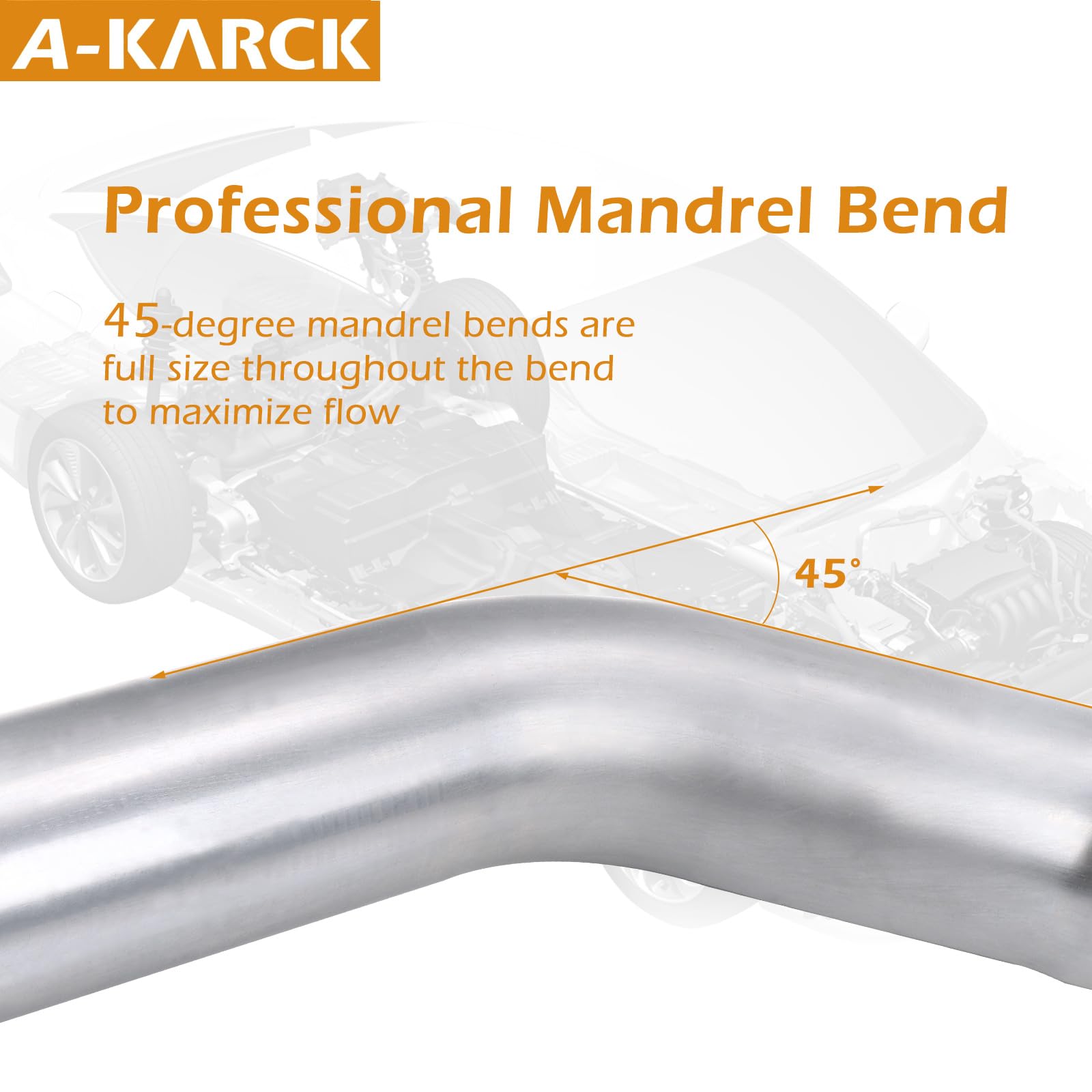 A-KARCK 3.5-inch OD pipe showing expand-on ends for quick slip-on fitting.