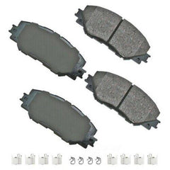 Akebono ACT1210A grey ceramic front brake pad for smoother daily stopping.