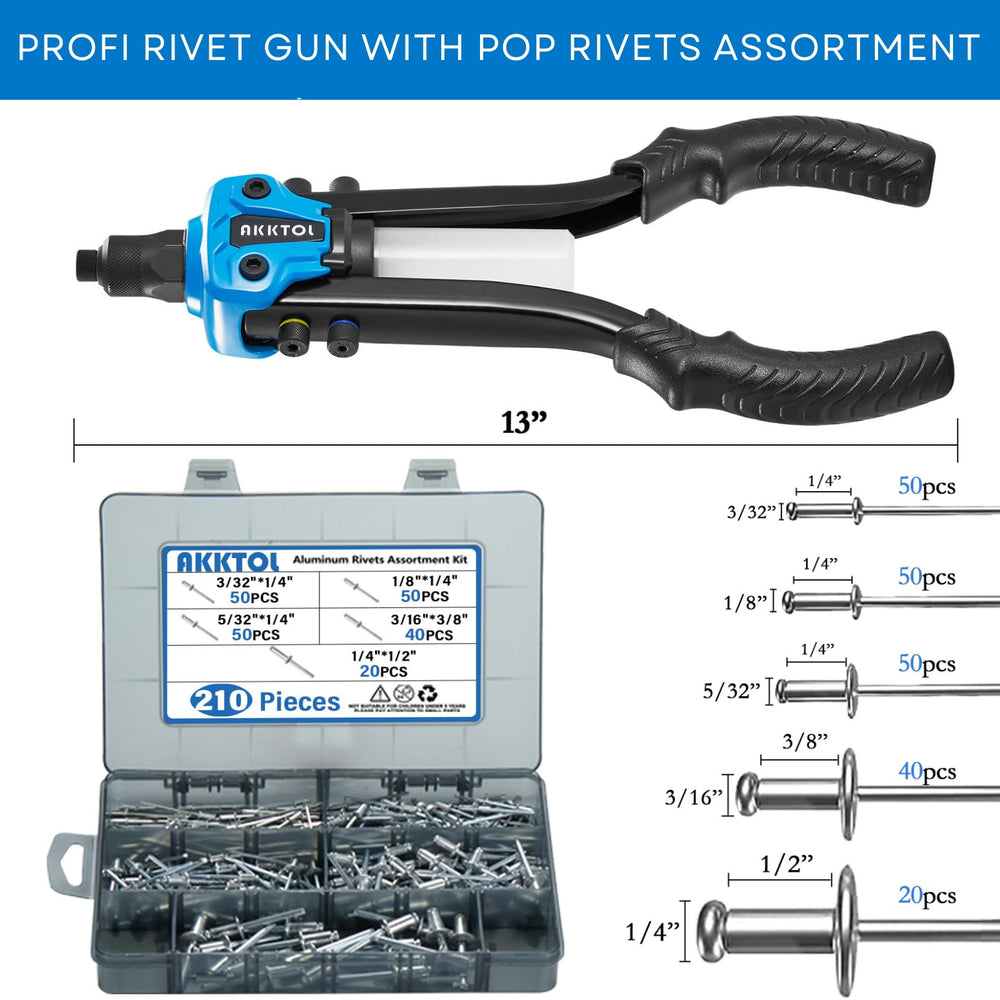 AKKTOL rivet gun handles provide improved leverage for longer projects