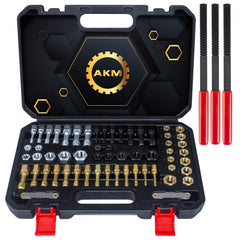 AKM 61Pcs Thread Restorer Kit front view for portable on-site repairs.