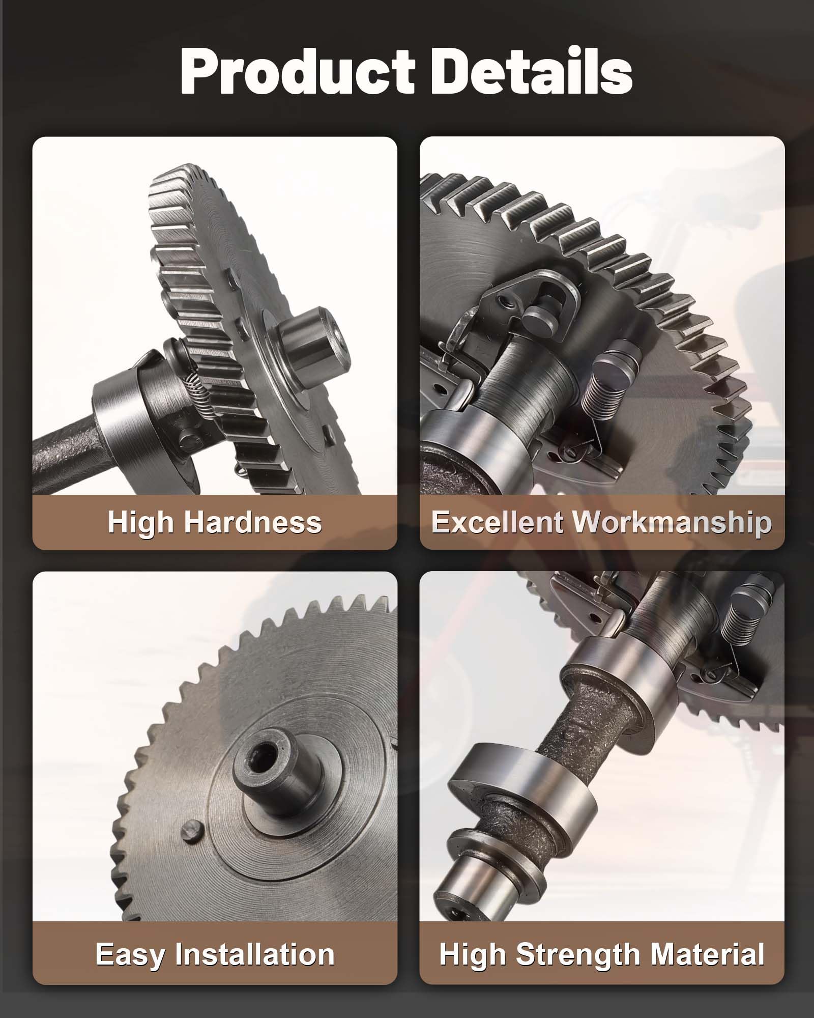 AKSGKGQ 308 camshaft top view indicates centered timing for consistent power