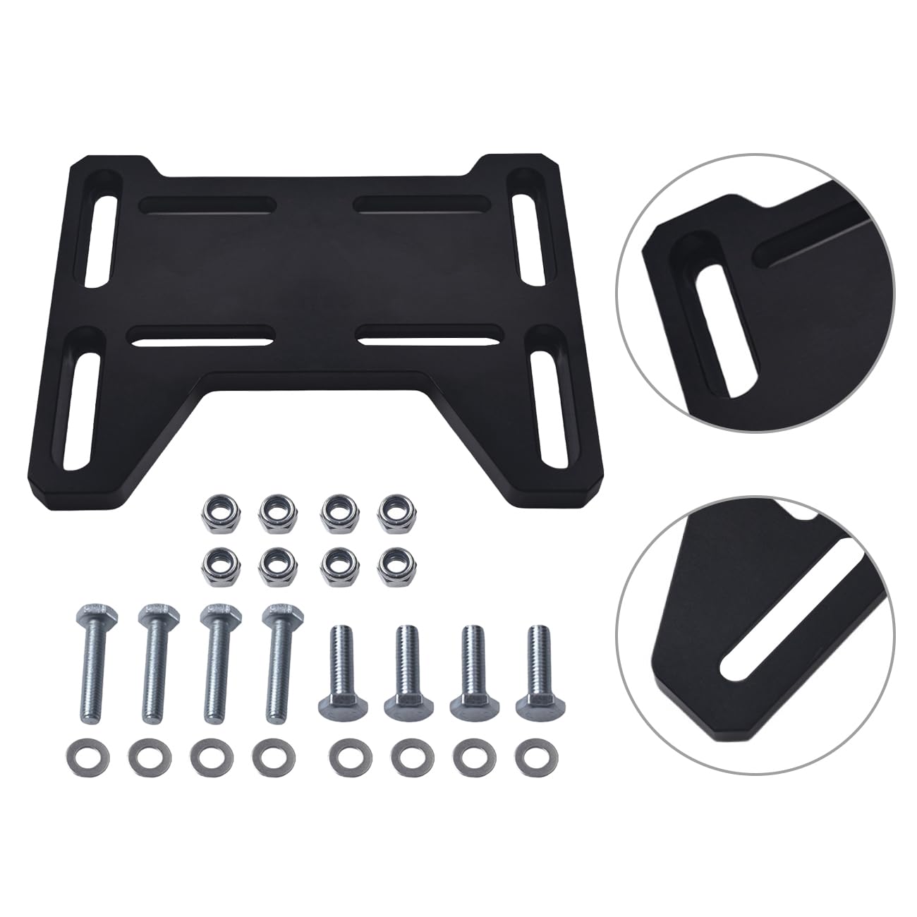 AKSGKGQ adjustable mounting plate shown between base and engine, enabling flexible setups.