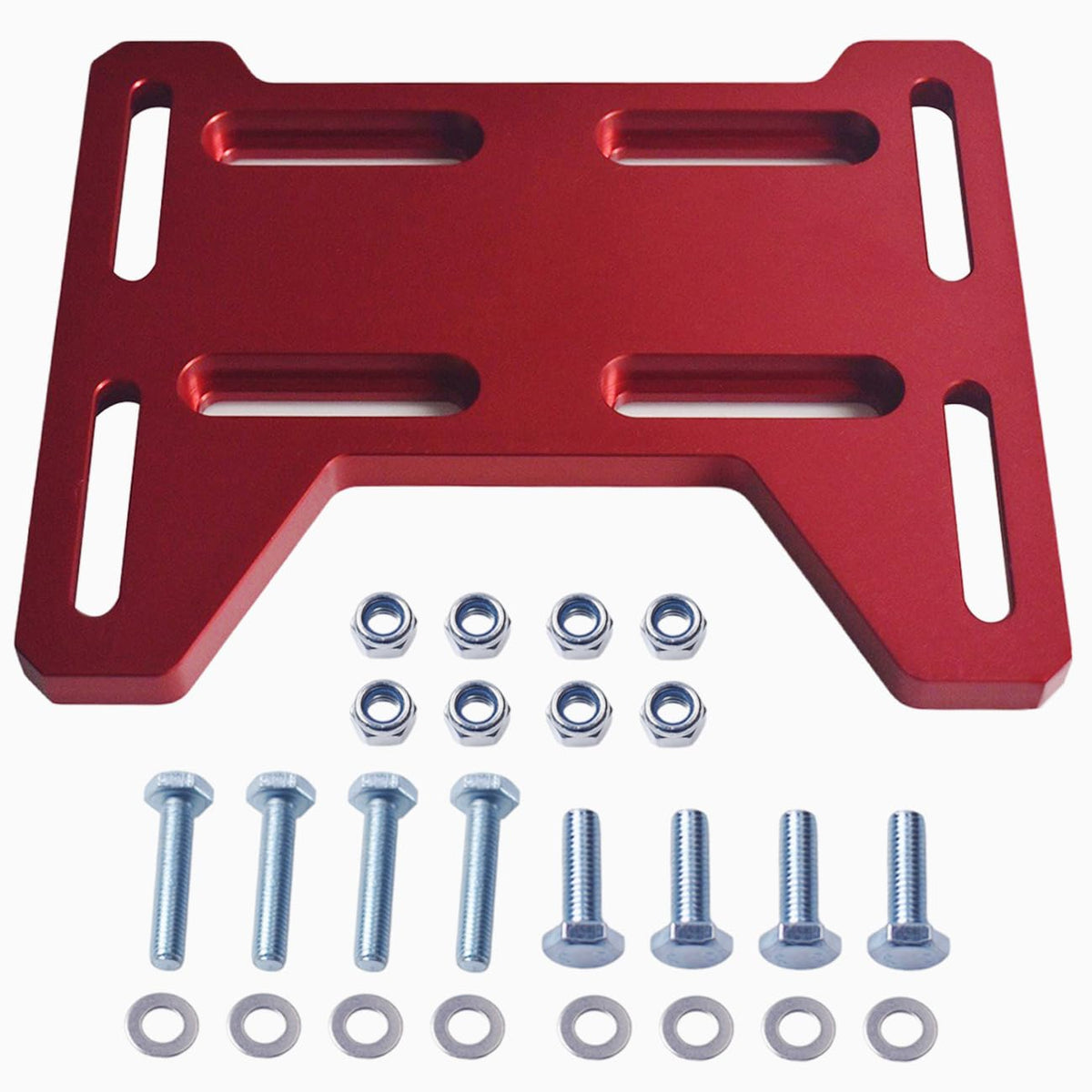 AKSGKGQ mini bike engine mount bracket side view highlights durable aluminum construction for longevity.