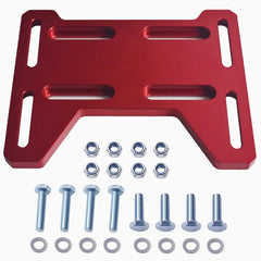 AKSGKGQ mini bike engine mount bracket side view highlights durable aluminum construction for longevity.