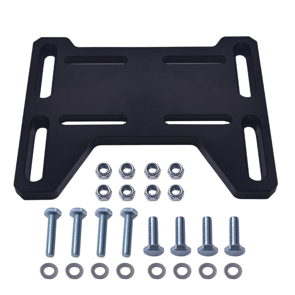 AKSGKGQ mini bike engine mount plate with adjustable slots for versatile installation.