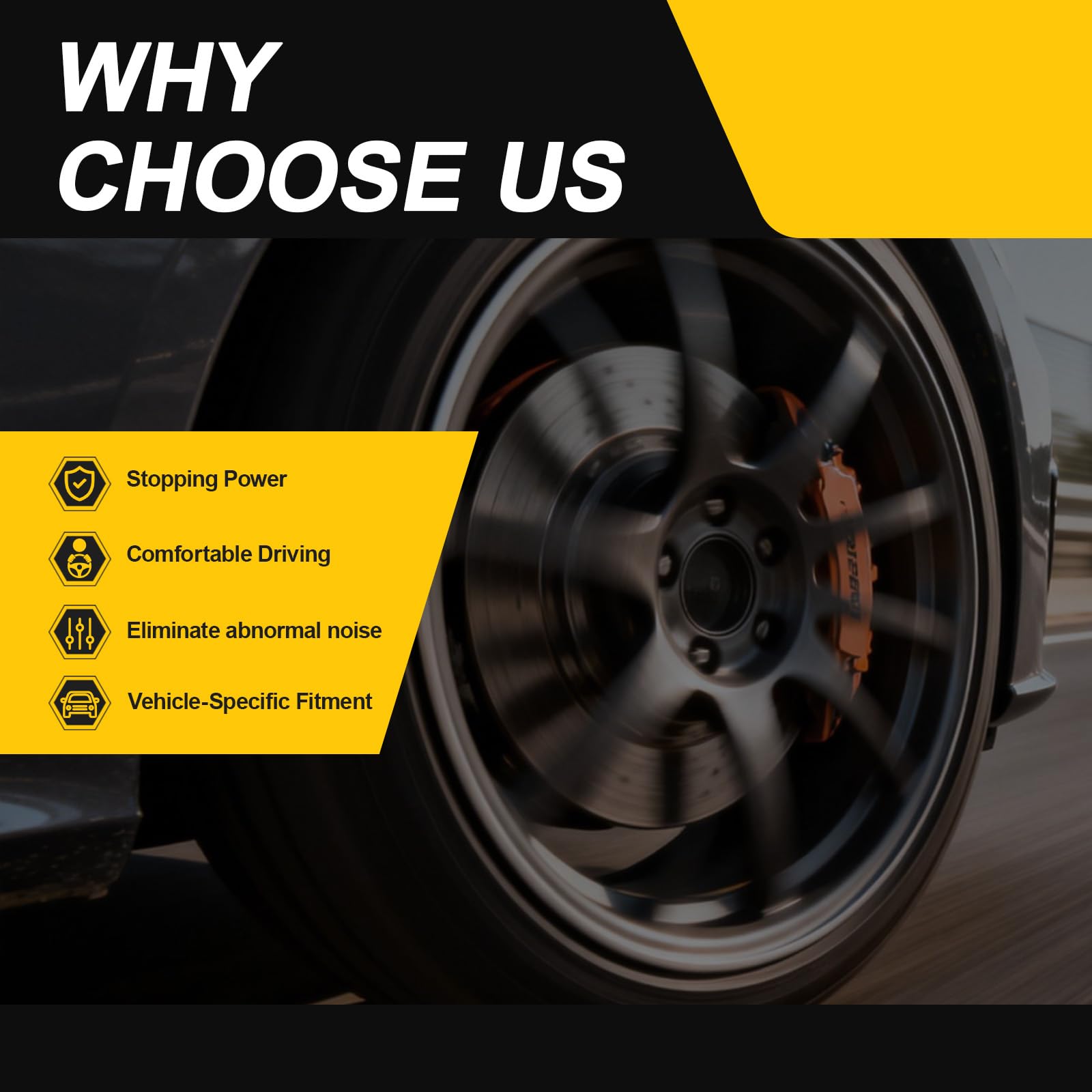 ALADICHE brake pads in-use scenario during city and highway driving.