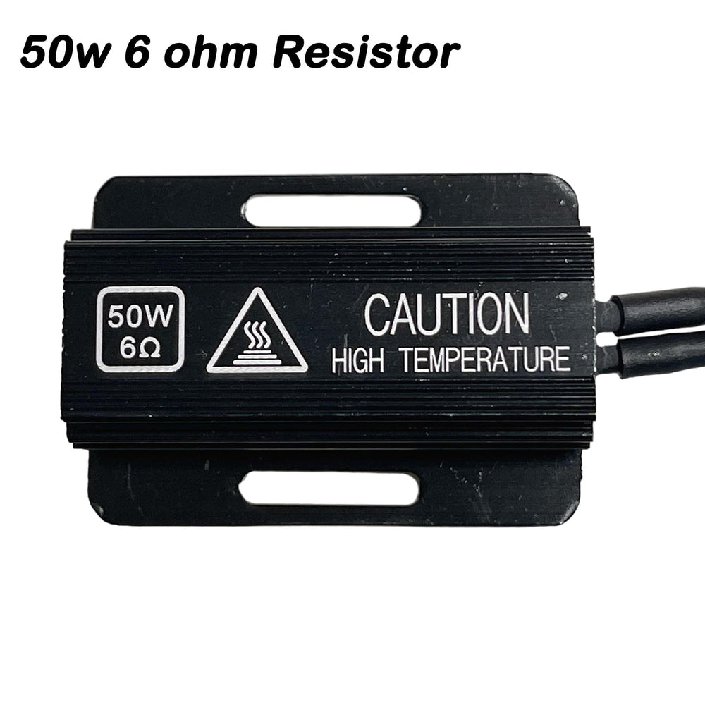 Alady high/low beam resistors close-up highlighting rugged wiring for reliable operation
