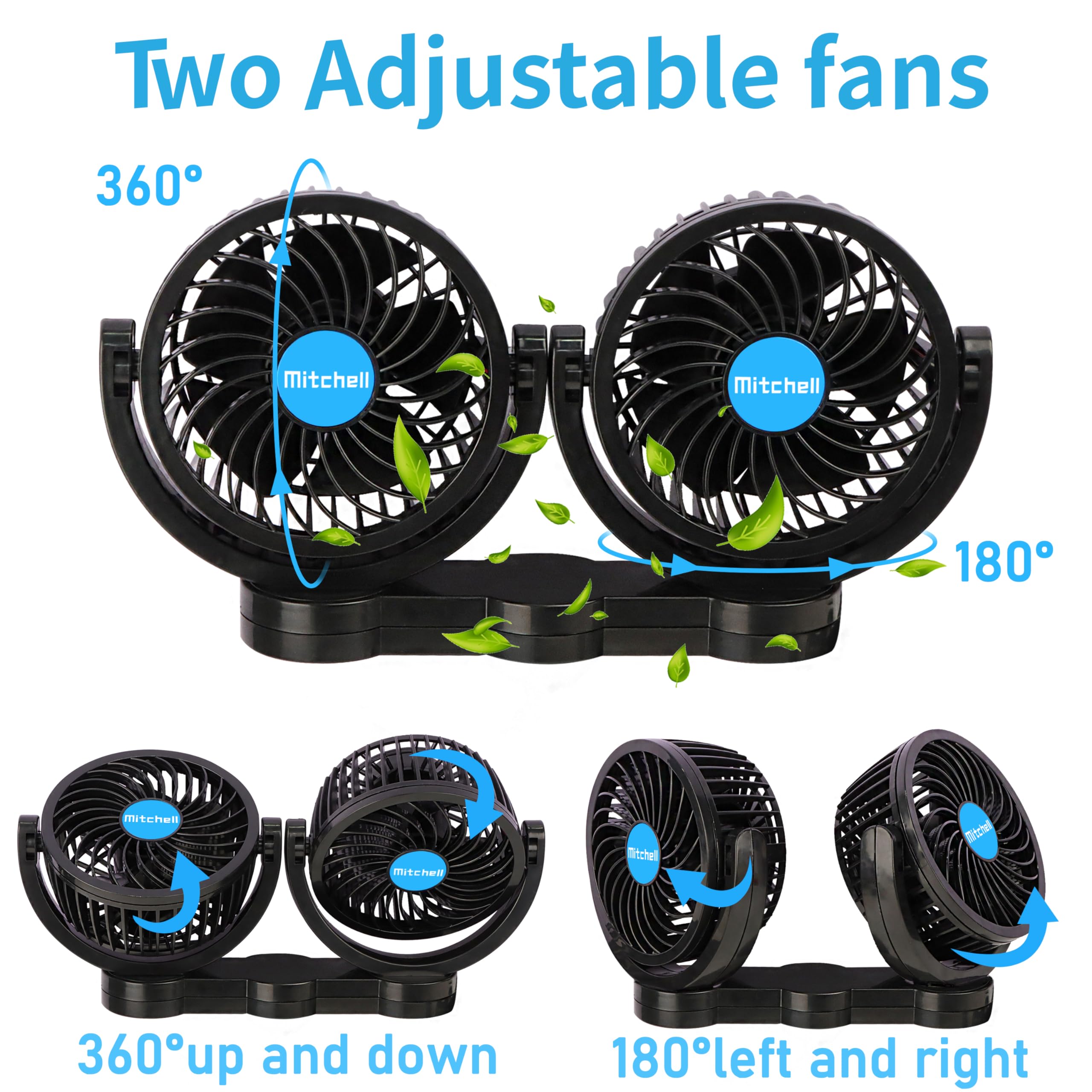 Alagoo 4-inch clip-on car fan delivering quiet, effective cooling with low energy use
