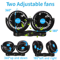 Alagoo 4-inch clip-on car fan delivering quiet, effective cooling with low energy use