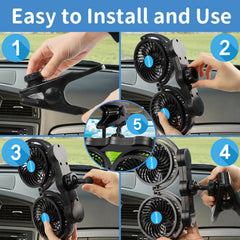 Alagoo 8.2 ft cigarette lighter cord reaches dashboard or back seat