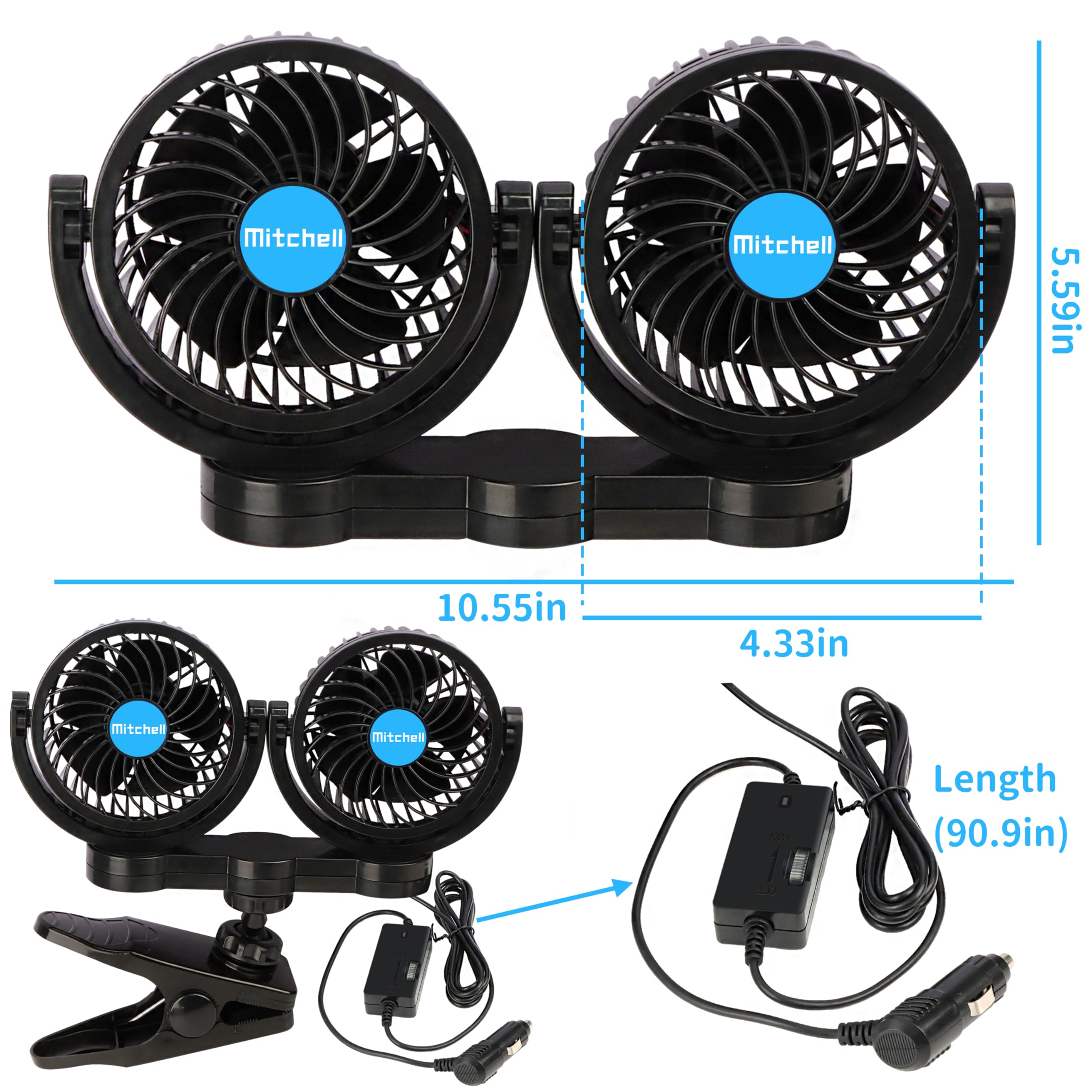 Alagoo low-noise car fan design for a peaceful cabin environment