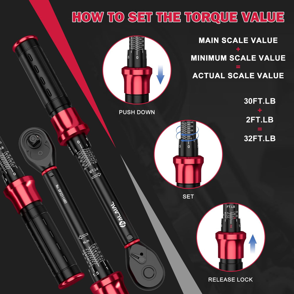 ALAIAL 72-tooth ratchet head enabling smooth socket changes