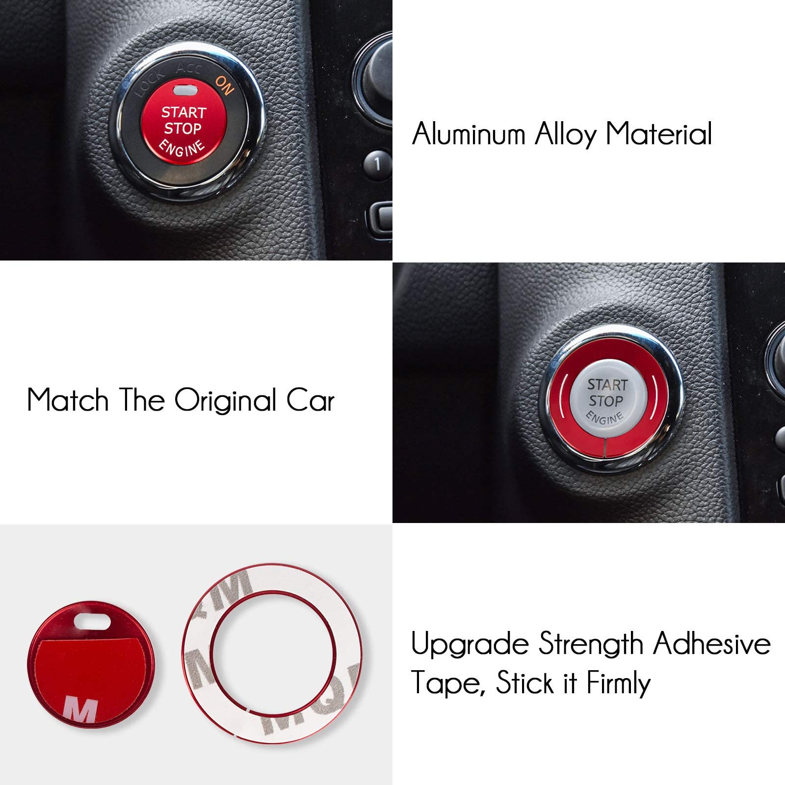 ALETAI push start cover on Infiniti Q50 delivers subtle luxury and durability.