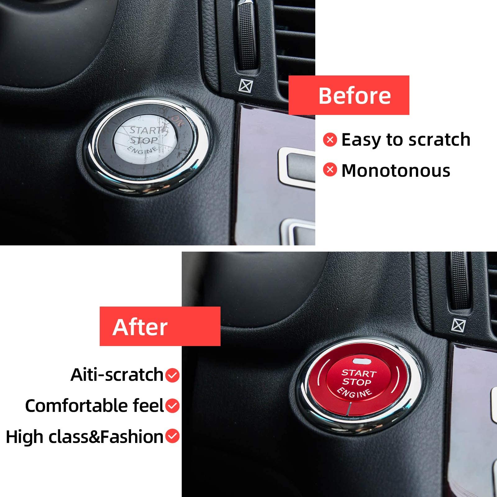 ALETAI push start cover for Infiniti QX50 adds premium finish and protection.