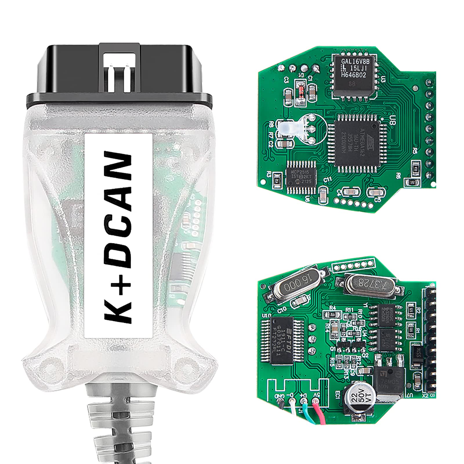 Alchiauto K-DCAN cable supports BMW K-CAN and PT-CAN protocols