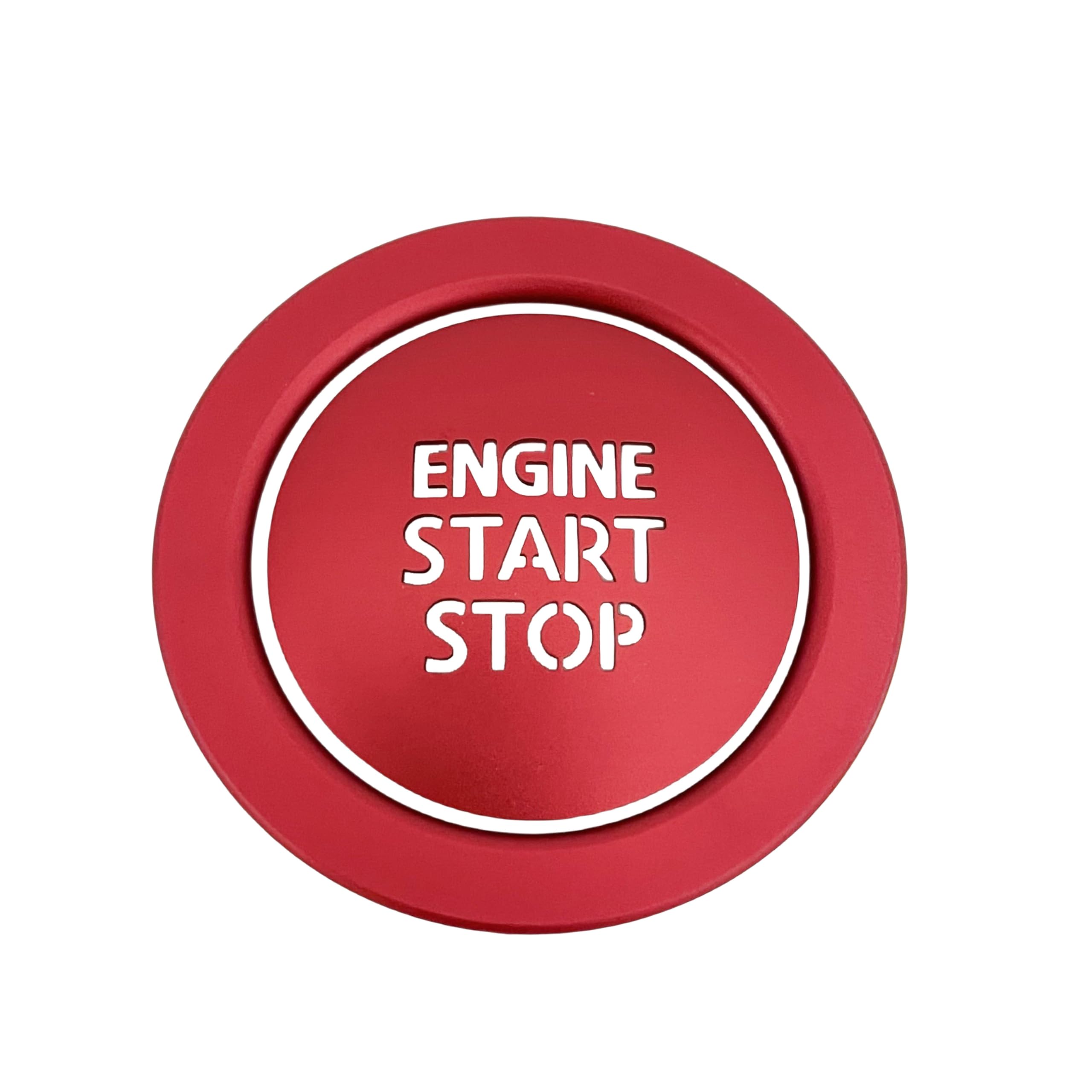ALETAI red push start button trim enhances cabin style and protects against scratches in Tacoma.