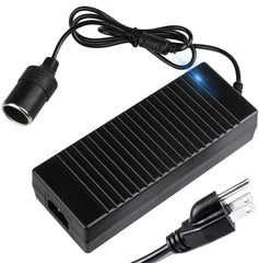 aletbo AC to DC converter plugged into wall powering a 12V device