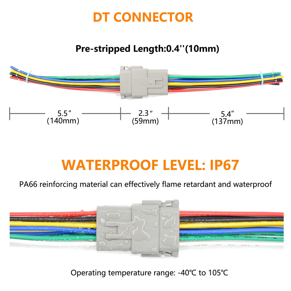 ALFOCI Deutsch 8-pin female connector ready for quick plug-in connections