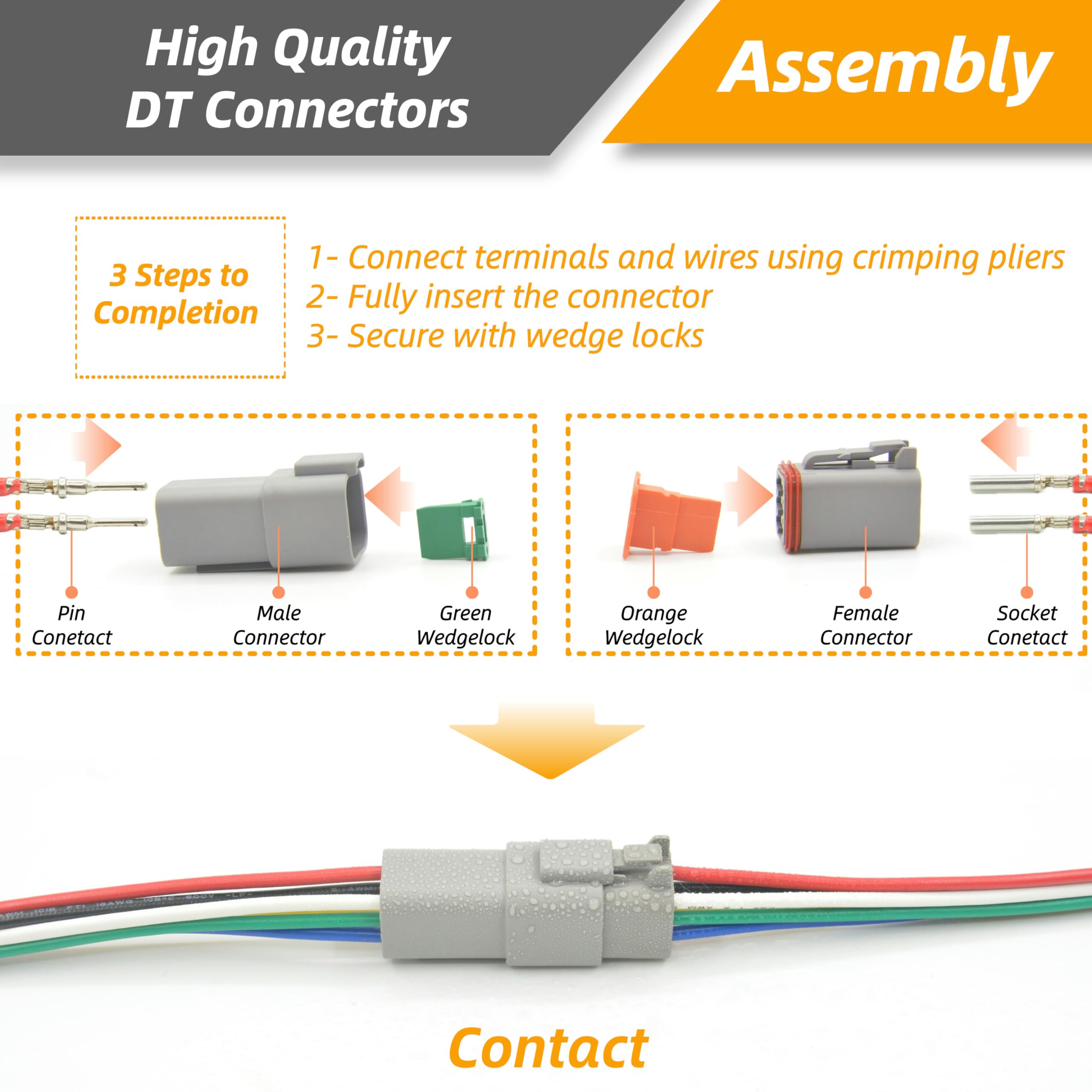 ALFOCI Deutsch connectors in use on boat or RV electrical system