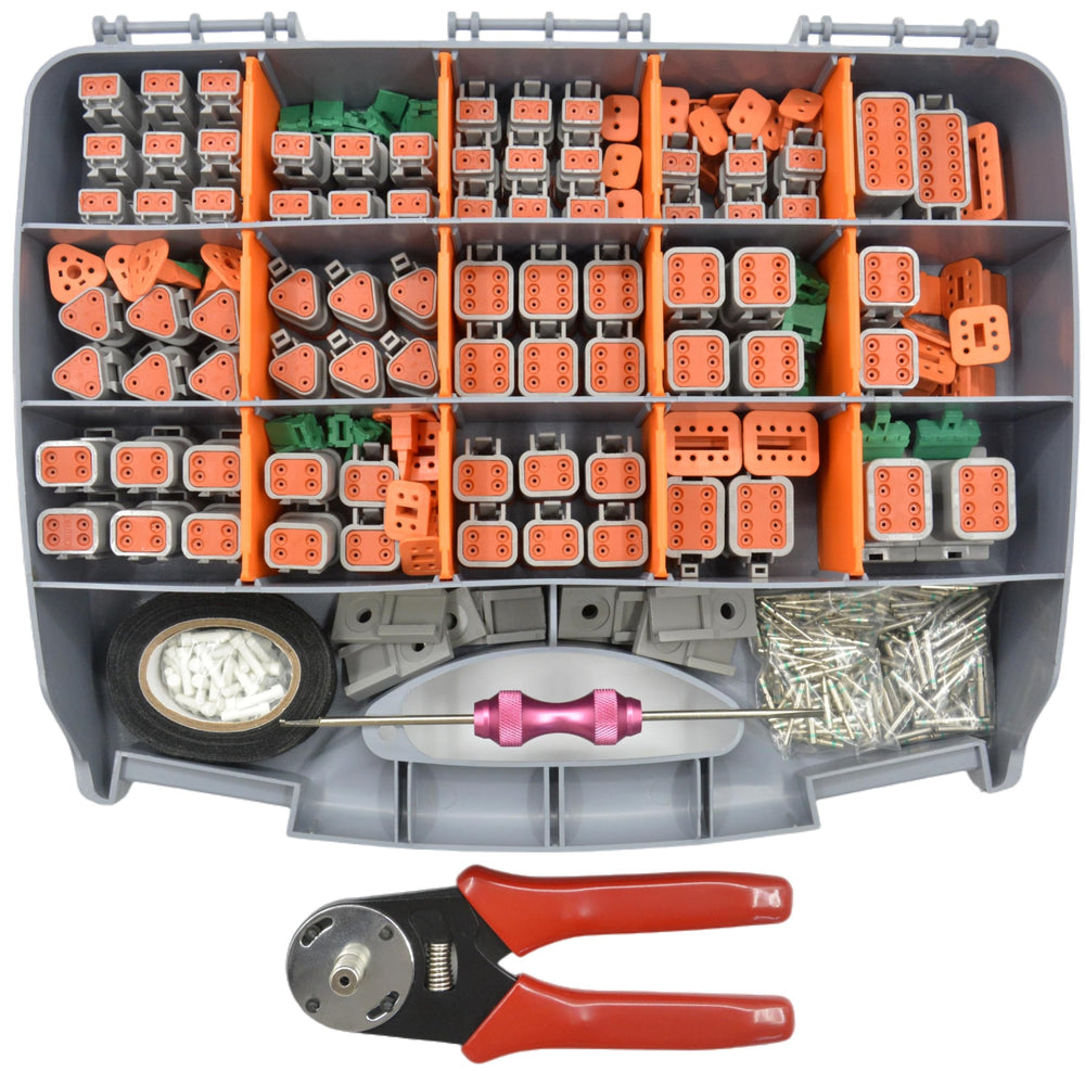 ALFOCI DT connector kit main package for organized, ready-to-use automotive wiring projects.