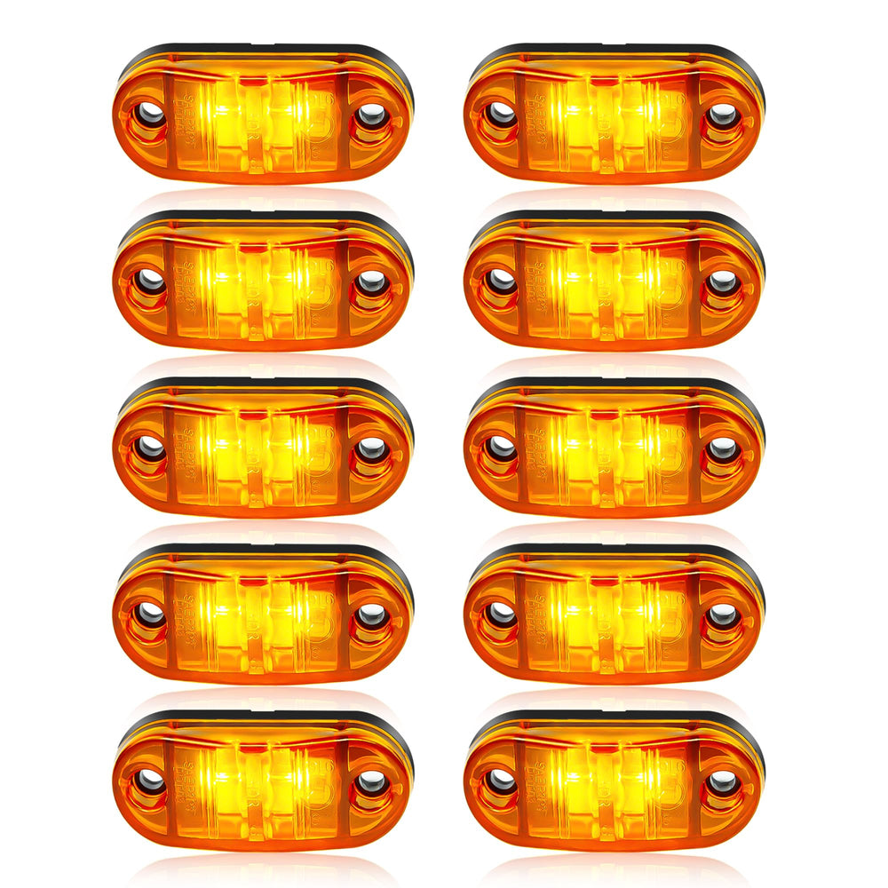 ALFU amber front LED light for trailers improves daytime visibility.