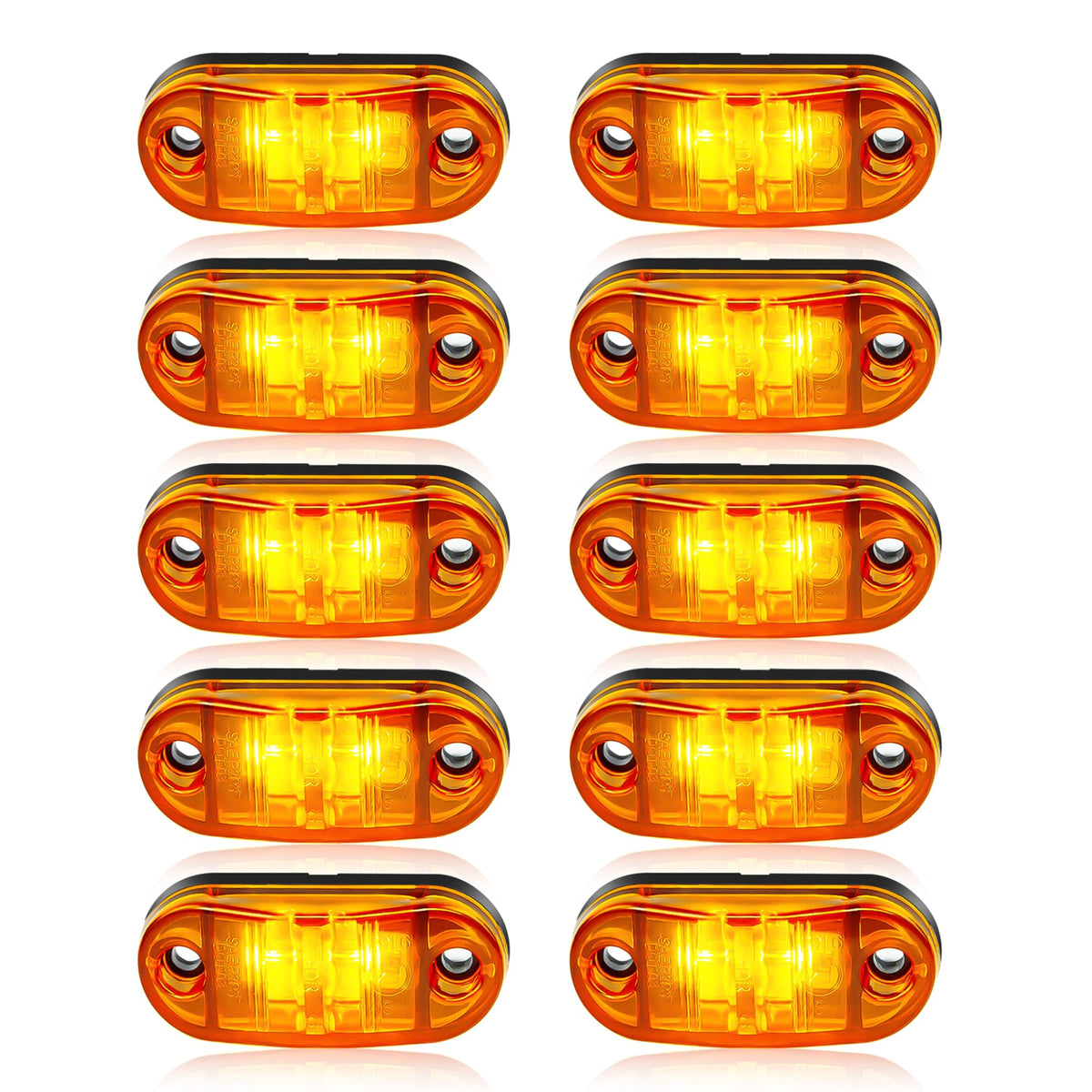 ALFU amber front LED light for trailers improves daytime visibility.