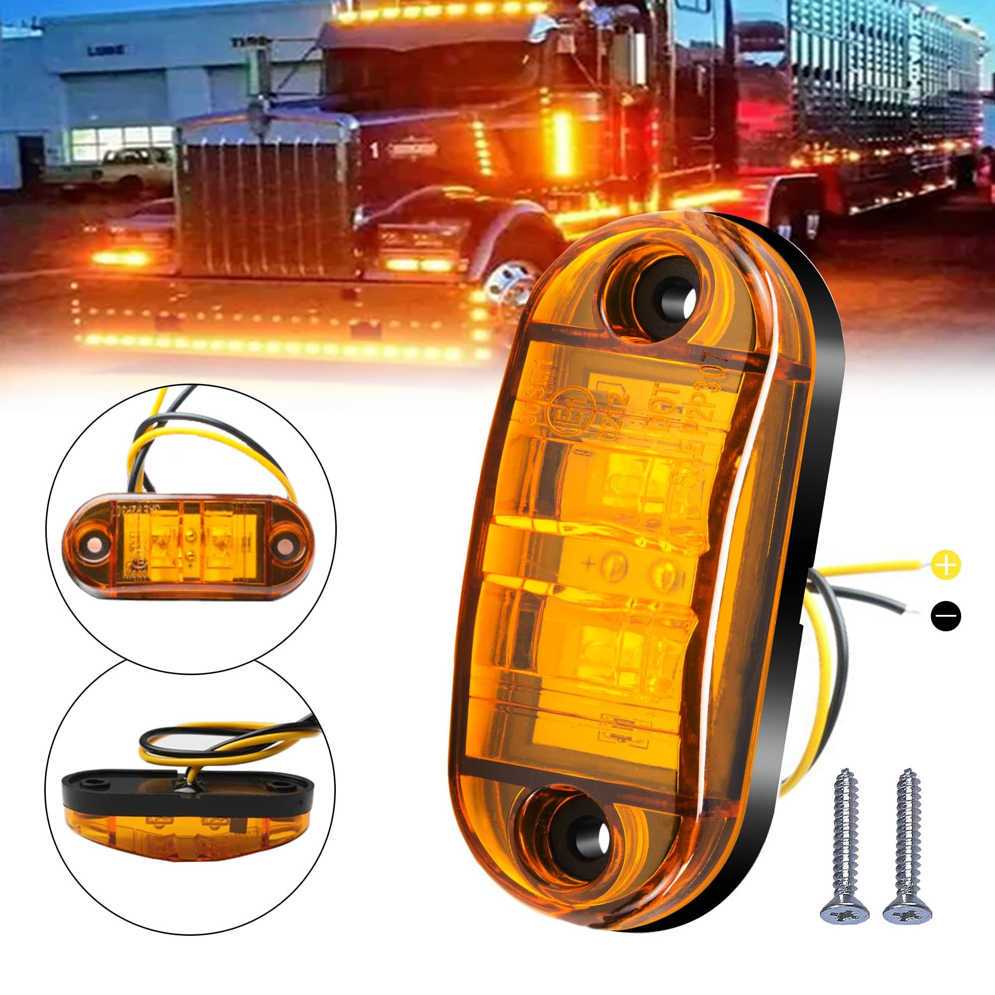 ALFU amber side-marker light increases side visibility on vehicles.