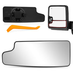 Algrix driver side lower mirror glass for Silverado left side offers wide, clear visibility.