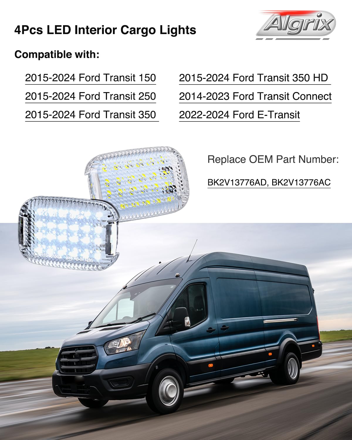 Algrix 9W, 600 lumens dome light delivers reliable cargo space lighting