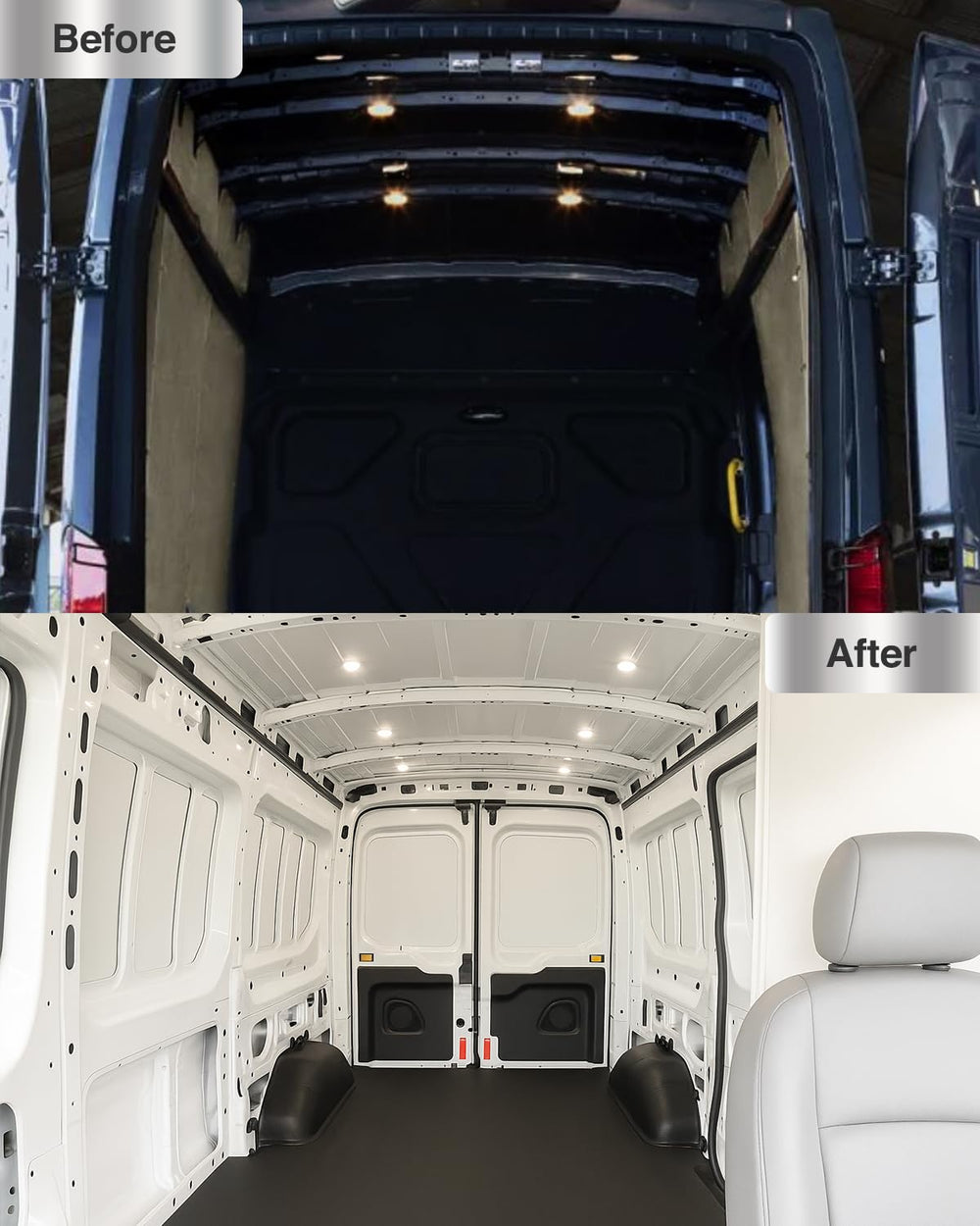 Algrix interior 6000K dome light provides bright cabin illumination for Ford Transit
