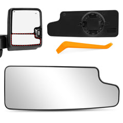 Algrix passenger side lower mirror glass for Silverado provides direct fit and clear view.