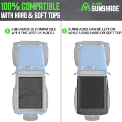 Alien Sunshade durable polyester fabric with double-stitched edges resists fading in sun.