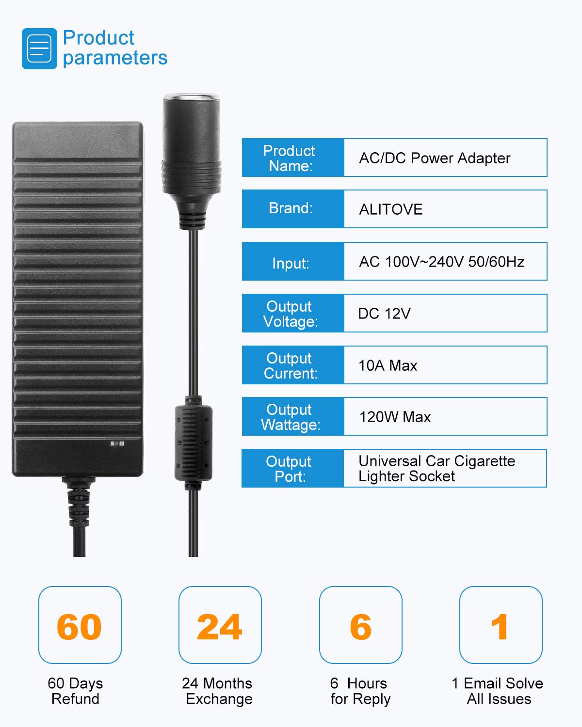 ALITOVE 13.5 ft cable length enables flexible car-to-wall setup