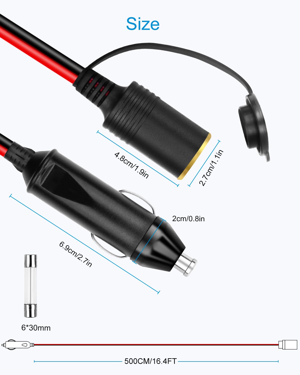 ALITOVE upgraded male plug with flat spring for secure connection.