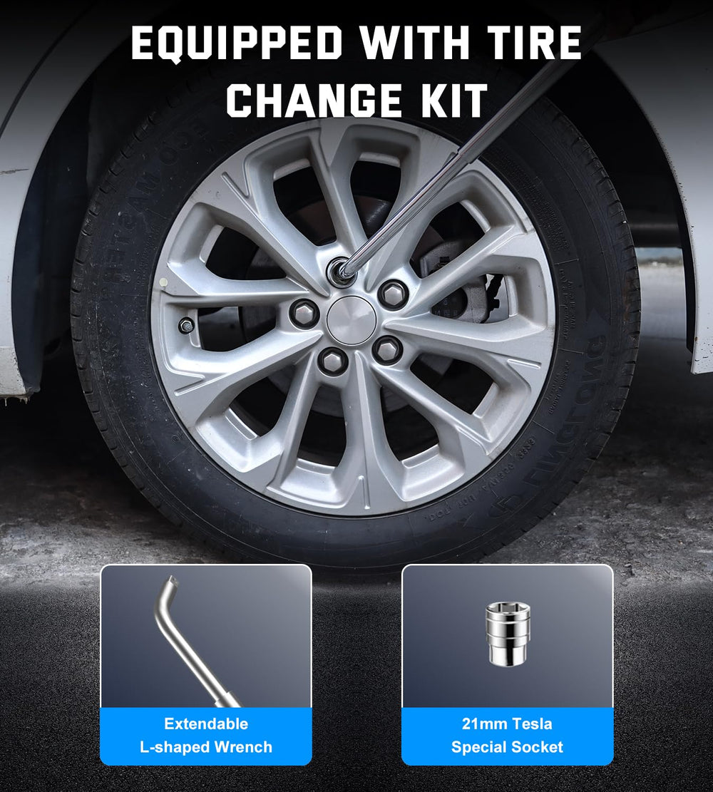 ALIXUEQIN 21mm socket included for tire maintenance efficiency.