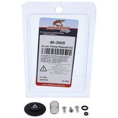 All Balls kit installation close-up: case-hardened bushings and hardened shafts for durability.