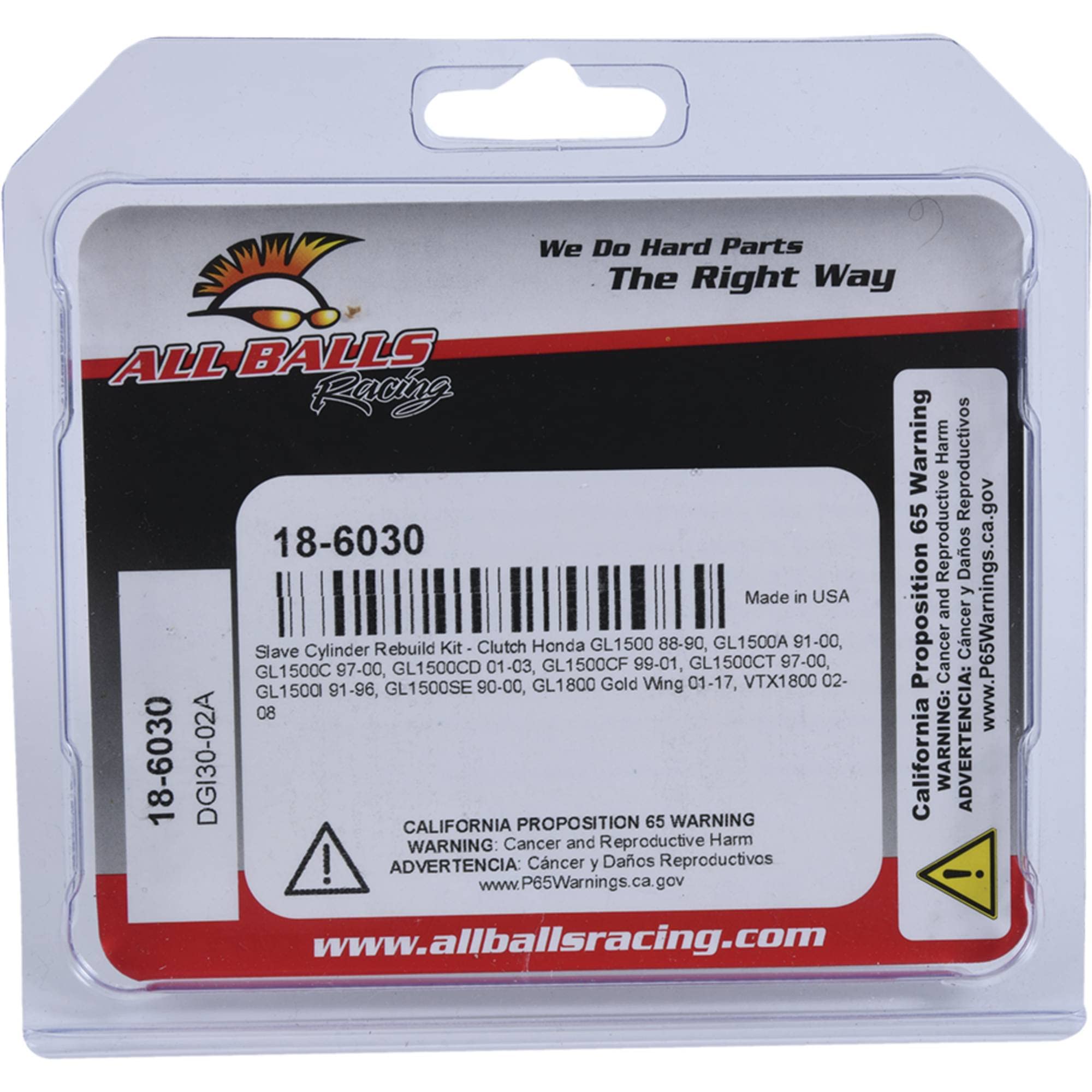 Reseal-ready All Balls clutch slave cylinder kit for maintenance on Honda GL1500