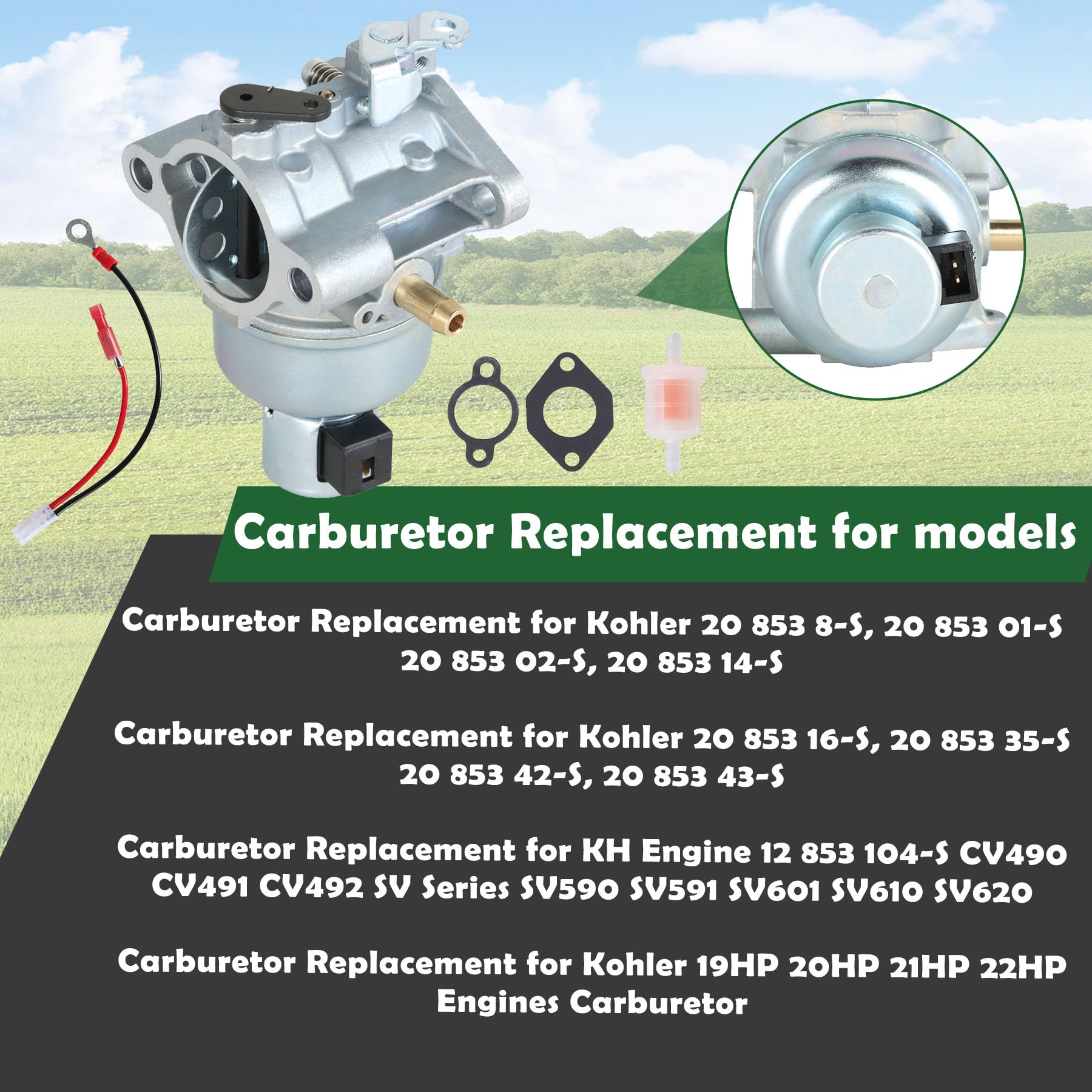 Carburetor aligned with engine interface for smooth mounting.