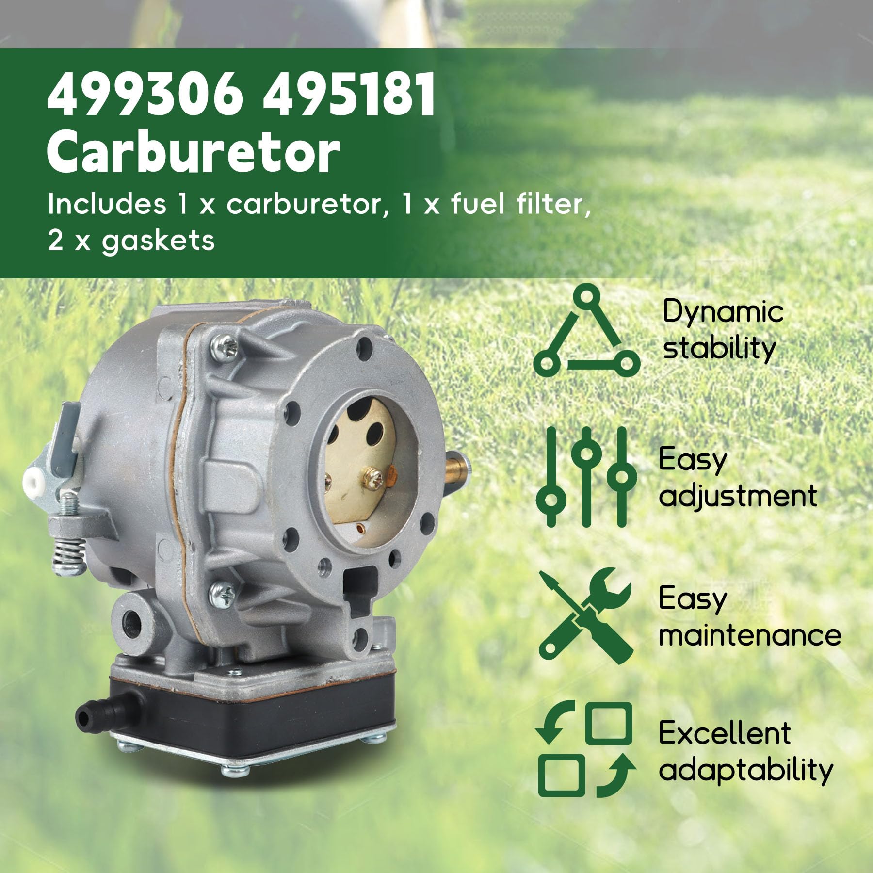 ALL-CARB carburetor for Craftsman LT1000 917270821 enables easy installation and reliable starts.
