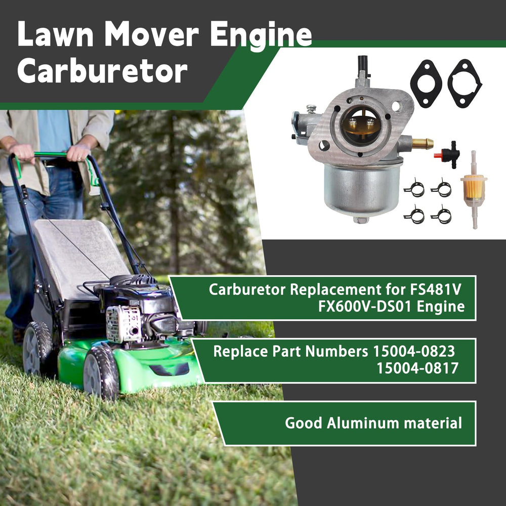 ALL-CARB Kawasaki FS481V carburetor side view highlights compact design for easy installation.