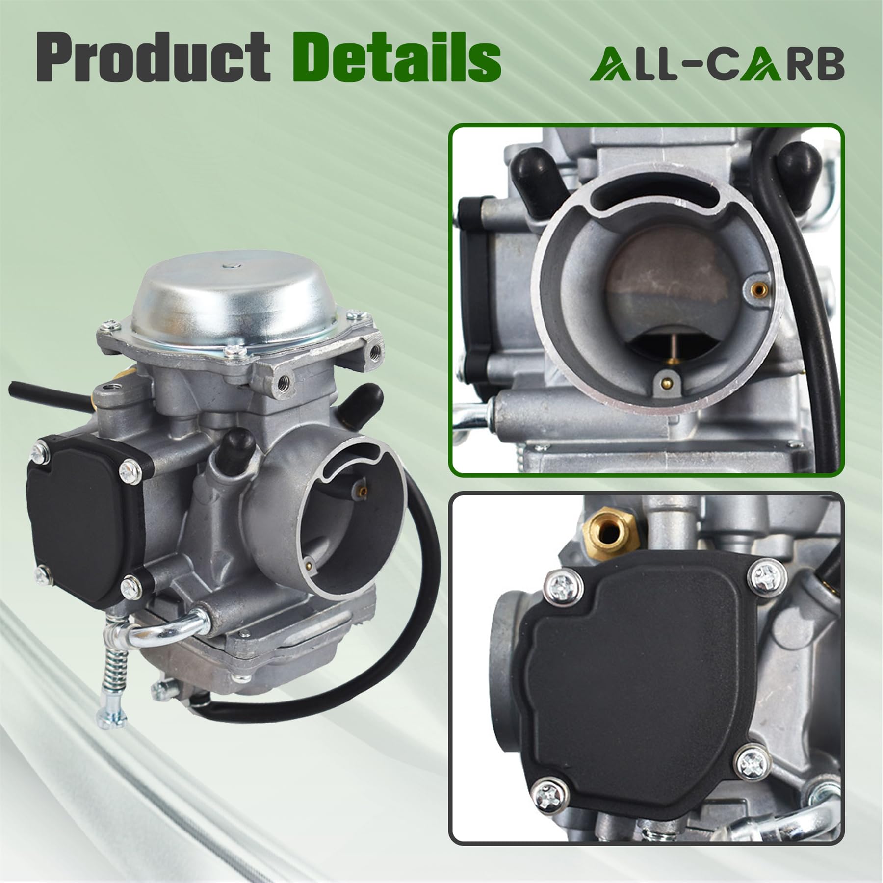 ALL-CARB carburetor for Polaris Sportsman 300 throttle base cover close-up aids quick install.